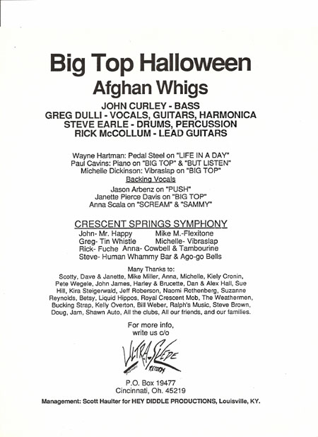 The Afghan Whigs Discography - Top Halloween - Pette Discographies: A Record Collector's Guide